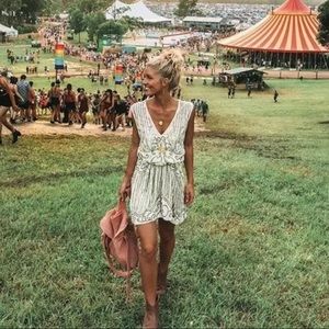 Spell & the Gypsy Elsa Sequin Dress Eggnog Large